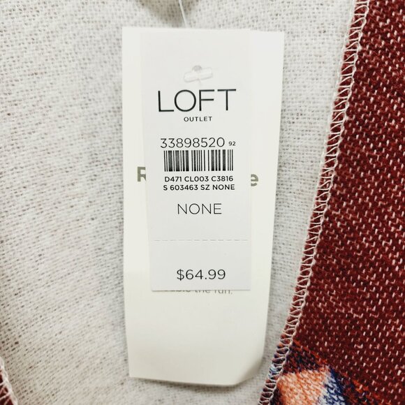 Loft Outlet Reversible Wrap Poncho With Fringe Geometric Print  one Size - Picture 6 of 12